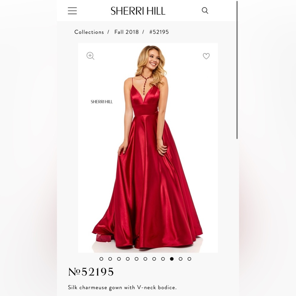 Sherri Hill 52195 dress in red.